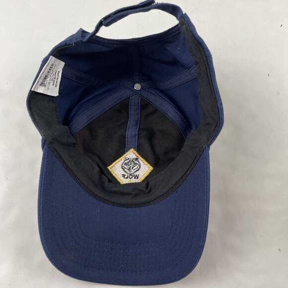 Boy Scouts Cub Scout Wolf Hat Cap Adjustable Strap Youth S/M Yellow & Blue - Picture 7 of 8